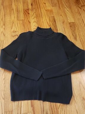 Classic Black Turtleneck Sweater Size: M